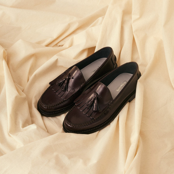 Hargreaves Burgundy Tassel Loafers