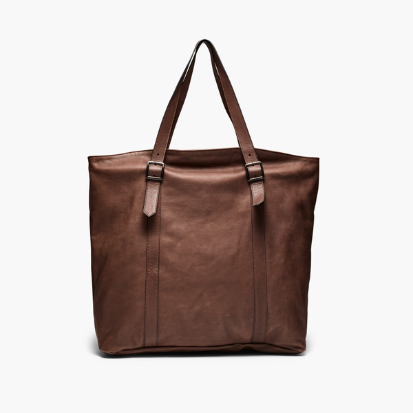 Borsa Brown Leather Tote Bag