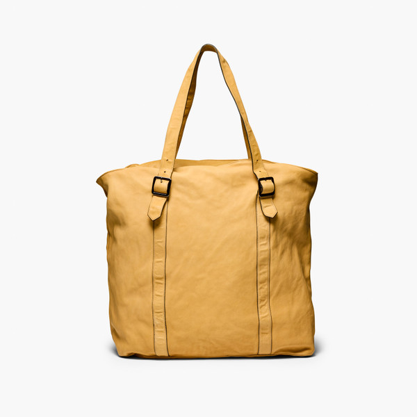 Borsa Light Tan Leather Tote Bag