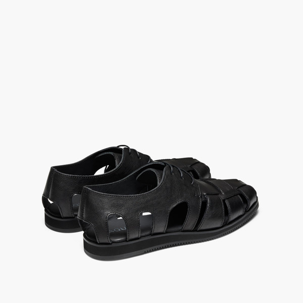 Jetty Black Fisherman Sandals