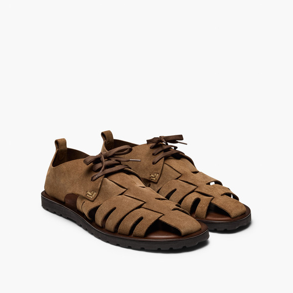 Granada Taupe Suede Fisherman Sandals