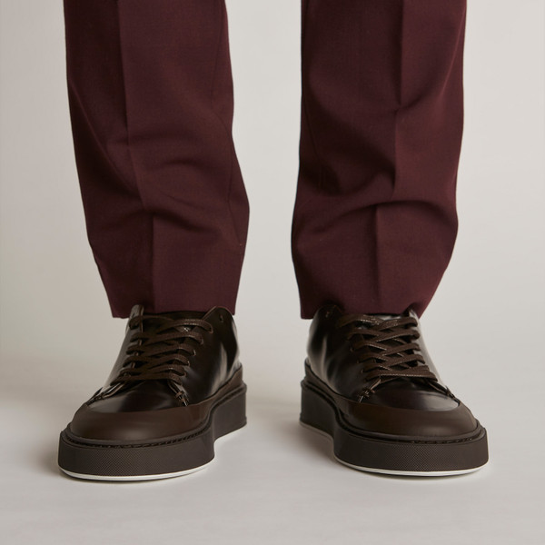Odin Ace Dark Brown Sneakers