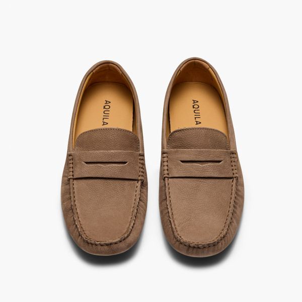 Cisco Taupe Nubuck Driving Shoes