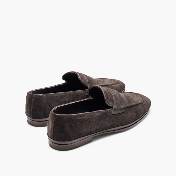 Corso Dark Brown Suede Loafers