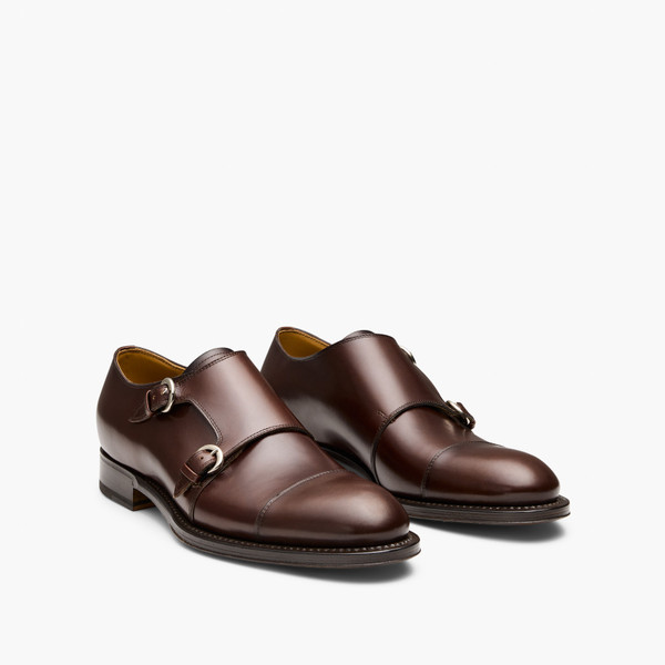 Bristol Brown Monk Strap Shoes