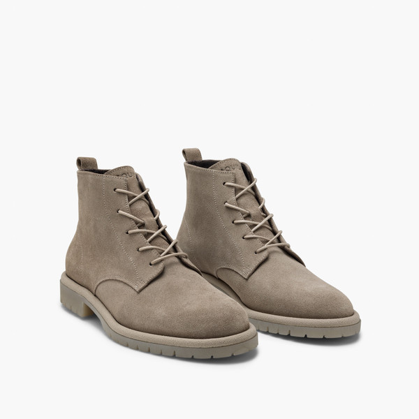 Canyon Beige Suede Lace Up Boots