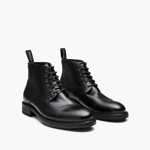 Redding Black Lace Up Boots