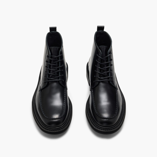 Mensa Black Lace-Up Boots