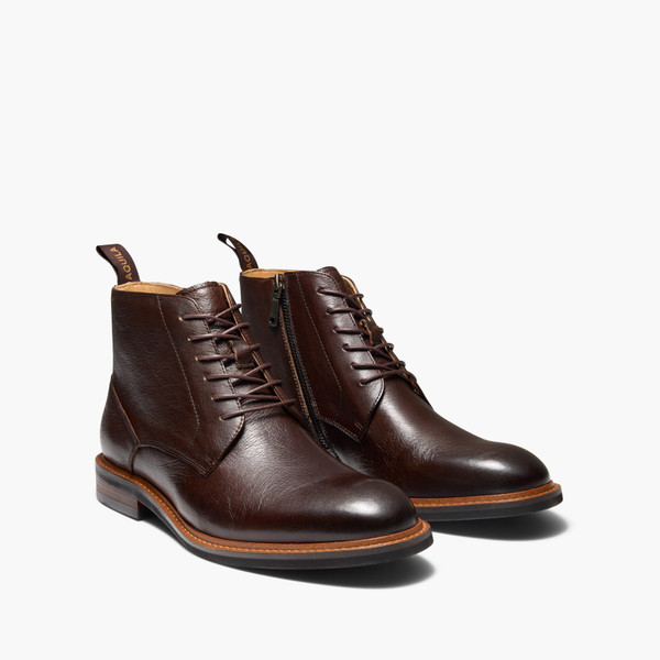 Upton Brown Lace-Up Boots