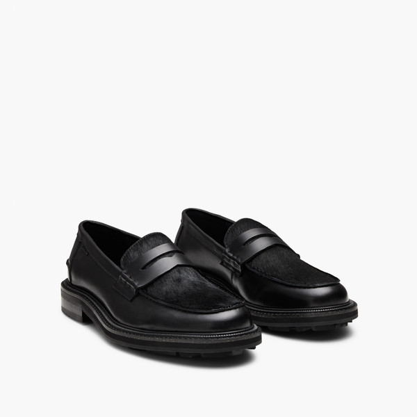 Mensa Black Pony Loafers