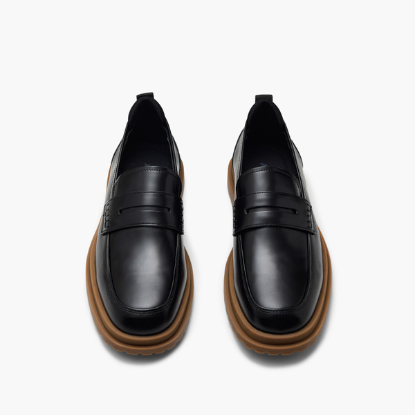 Radar Black Toffee Penny Loafers