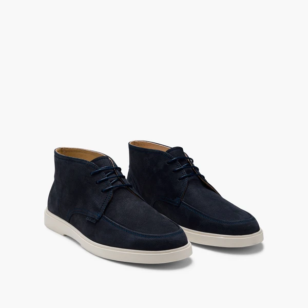 Breeze Navy Nubuck Chukka Boots