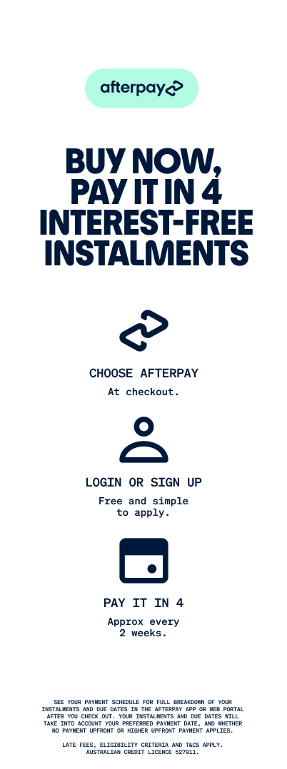 Aquila Shoes. Afterpay Banner.