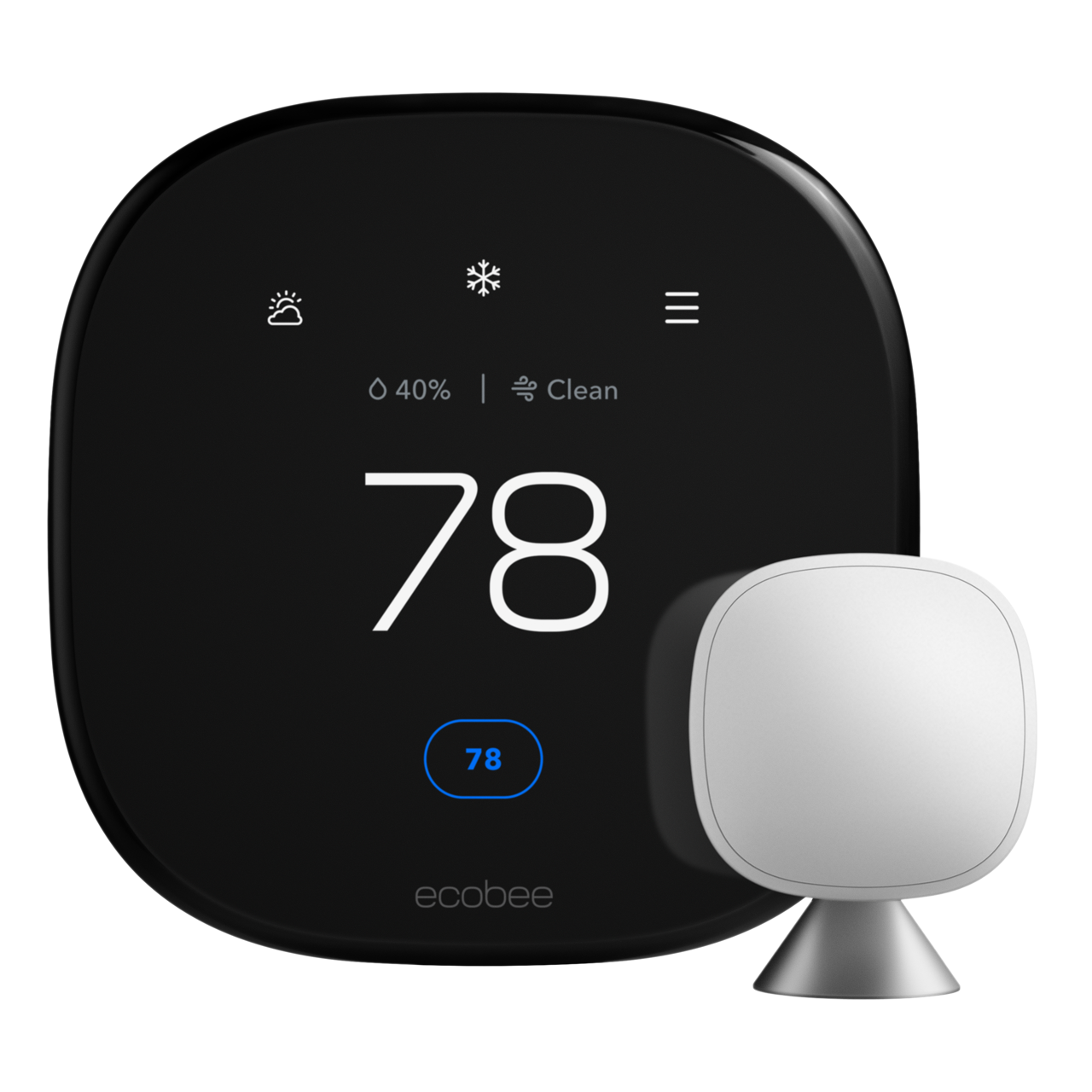 ecobee Smart Thermostat Premium set to 78° cooling