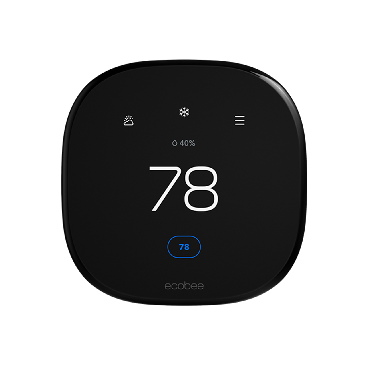ecobee Smart Thermostat Enhanced set to 78° cooling