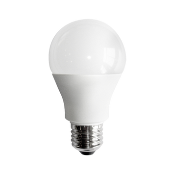 A19 LED bulb on white background