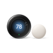 Nest Learning Thermostat Polished Obsidian with the nest sensor