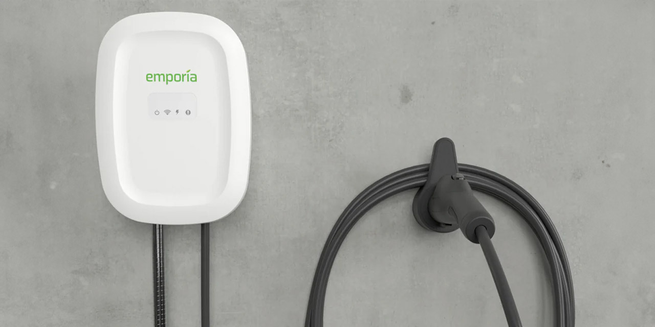charger hanging on garage wall