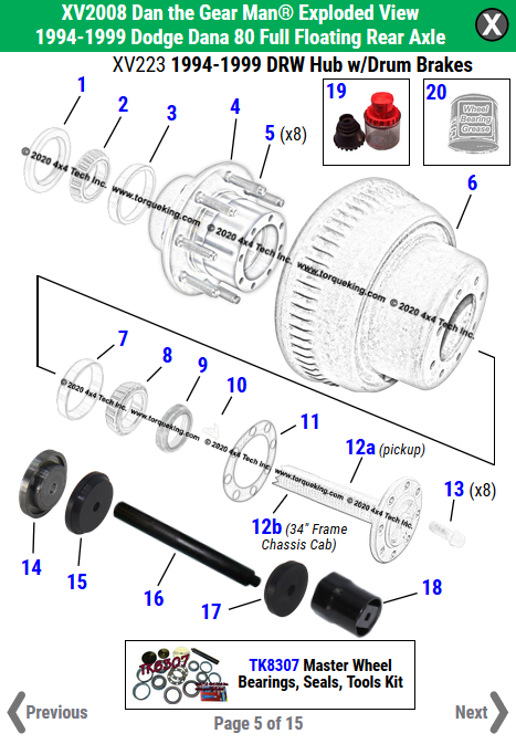 New Exploded View for 19941999 Dodge Ram 2500 and Ram 3500 Rear Axles