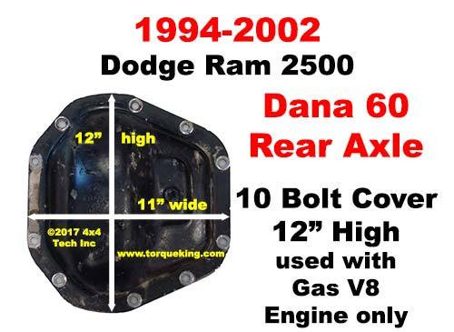 19942002 Dodge Ram Dana 60, 70 & 80 Rear Axle Shop for parts and
