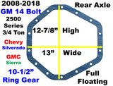 2008-2019 GM 2500 3500 Corp-AAM 10.5 Rear Axles