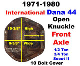 1973-1980 Axle Identification IHC Dana 44 Front