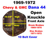 1969-1972 GM Dana 44 Open Knuckle Front Axle