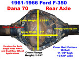 1961-1966 Ford F350 Dana 70 Rear Axle