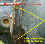 1994-2002 Dodge Dana 70 Identification