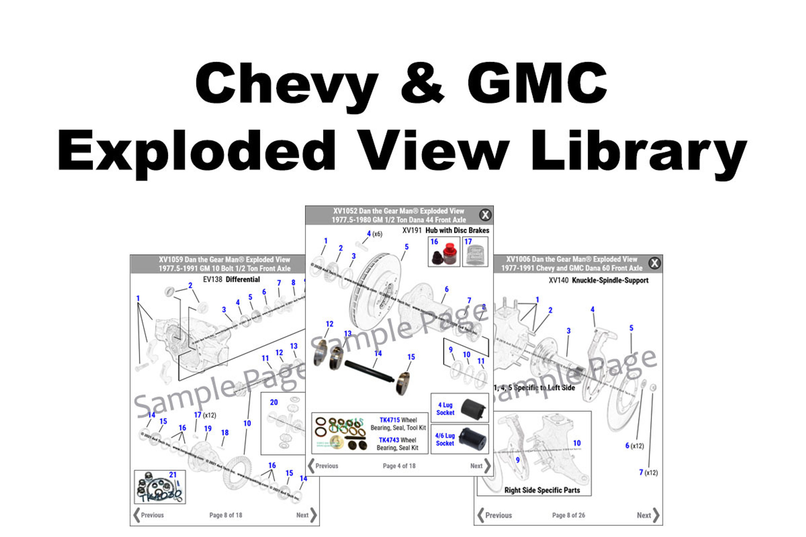 Exploded views free exploded views of chevy dodge ford jeep 4x4s