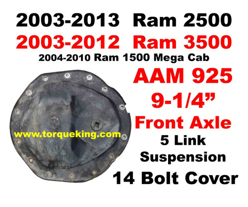 Parts Tools Info For 2003 2013 Ram AAM 925 Front Axle