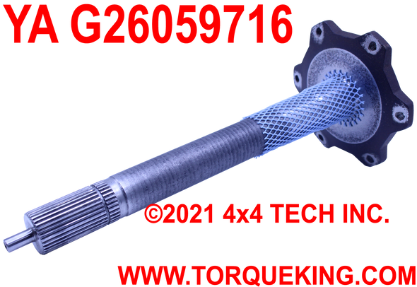 YA G26059716 Yukon 1541H Right Hand Long Side Stub Axle for 97-00 Torque King 4x4