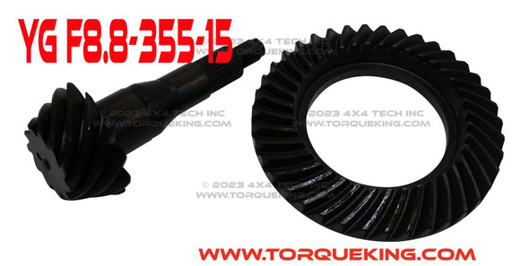 YG F8.8-355-15 Yukon 3.55 Ratio Ring & Pinion Gear Set for 2015-up Ford 8.8" Rear Torque King 4x4