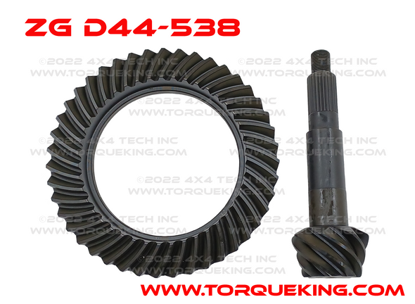 ZG D44-538 USA Standard 5.38 Ratio Ring & Pinion Gear Set for Dana 44 Torque King 4x4