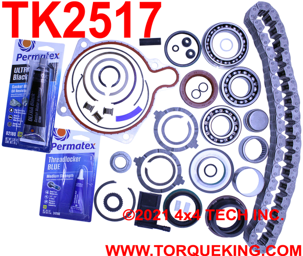 TK2517 Master Overhaul Kit 1998-1999.5 Ram NP241DLD Transfer Case Torque King 4x4
