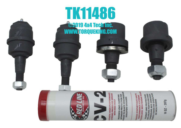 TK11486 Carli CS-DBJP-14 Ball Joint Set for Ram AAM 925 12 Bolt Axles Torque King 4x4