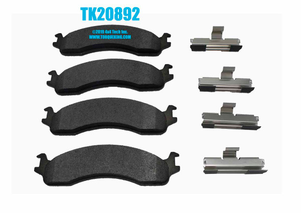 TK20892 Premium Front Disc Brake Pads for 1995-1997 Ford F250, F350 Torque King 4x4