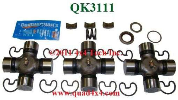 QK3111 Custom Overhaul Kit with CV Parts Kit for Saginaw Driveshaft Torque King 4x4