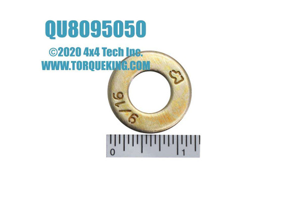 QU8095050 9/16 SAE Alloy Steel Grade 8 Zinc Plated Flat Washer Torque King 4x4