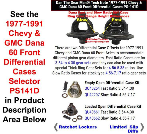 1977-1991 Chevy & GMC Dana 60 Front Differential Selector PS141D Torque King 4x4