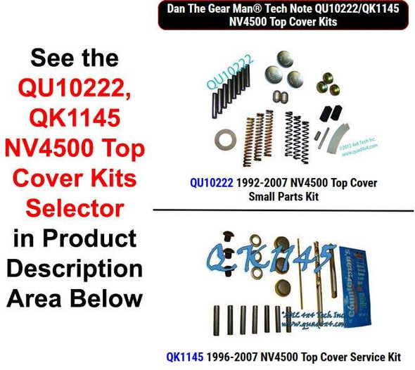 QU10222 QK1145 NV4500 Top Cover Kits Selector Torque King 4x4