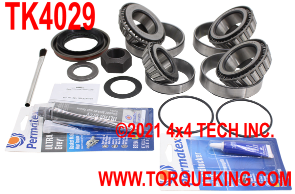 TK4029 Rear Dana 80 Diff Bearing and Seal Kit for 2001-2010 F350, F450 DRW Torque King 4x4