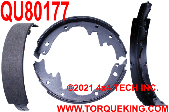 QU80177 11"x2" Front Brake Shoes Torque King 4x4