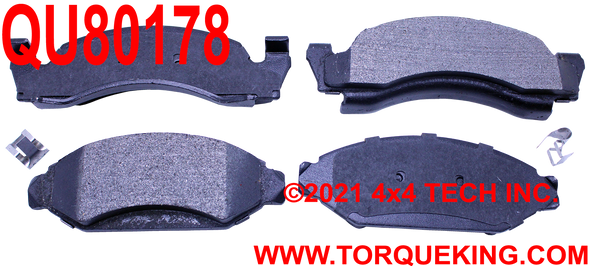 QU80178 Ford Disc Brake Pads Torque King 4x4