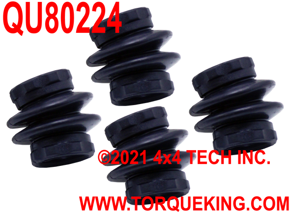 QU80224 Front Brake Caliper Bushing Set for 05-20 F250 & F350 4x4 Torque King 4x4