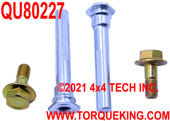 QU80227 Front Disc Brake Caliper Bolt Kit for 05-12 F250/F350 & 11-16 F450 PU Torque King 4x4