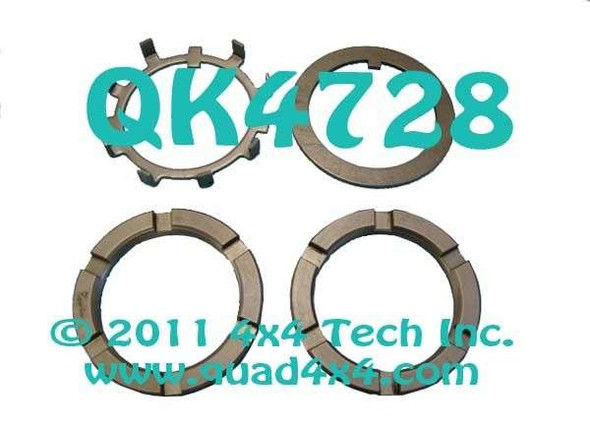 QK4728 4 Piece Spindle Nut Kit for Dana 60 Front & GM 14 Bolt Rear Axles Torque King 4x4