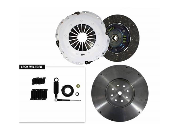 05CM2-HD00-SK FX100 Organic Single Disc Clutch Kit with Flywheel, 1-3/8, NV5600 Torque King 4x4