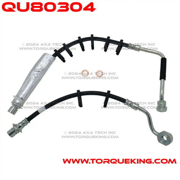 QU80304 Right Front Brake Hose for most 2013-2018 Ram