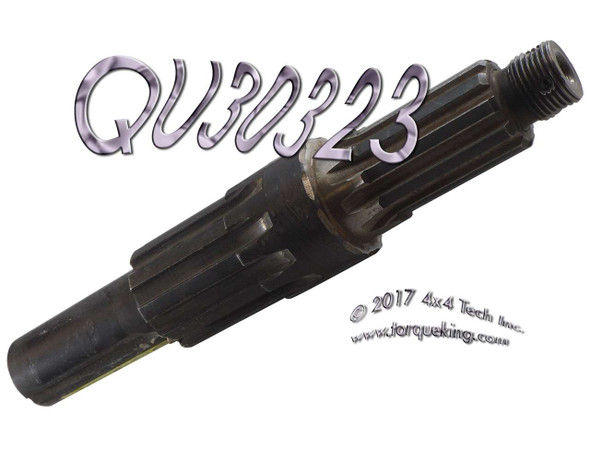 QU30323 10 Spline Front Output Shaft, 7/8" Thread, for Rockwell T221 Torque King 4x4